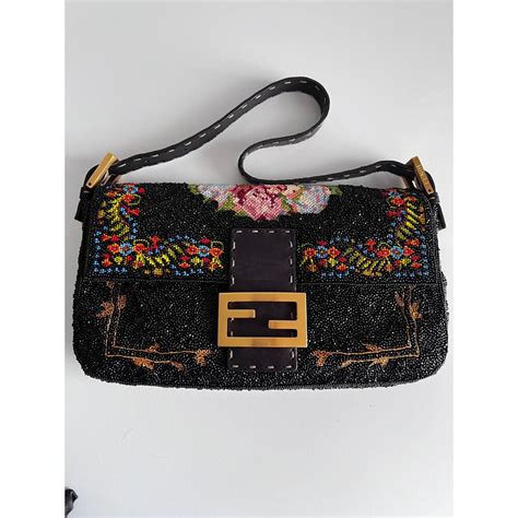 fendi cross stitch baguette